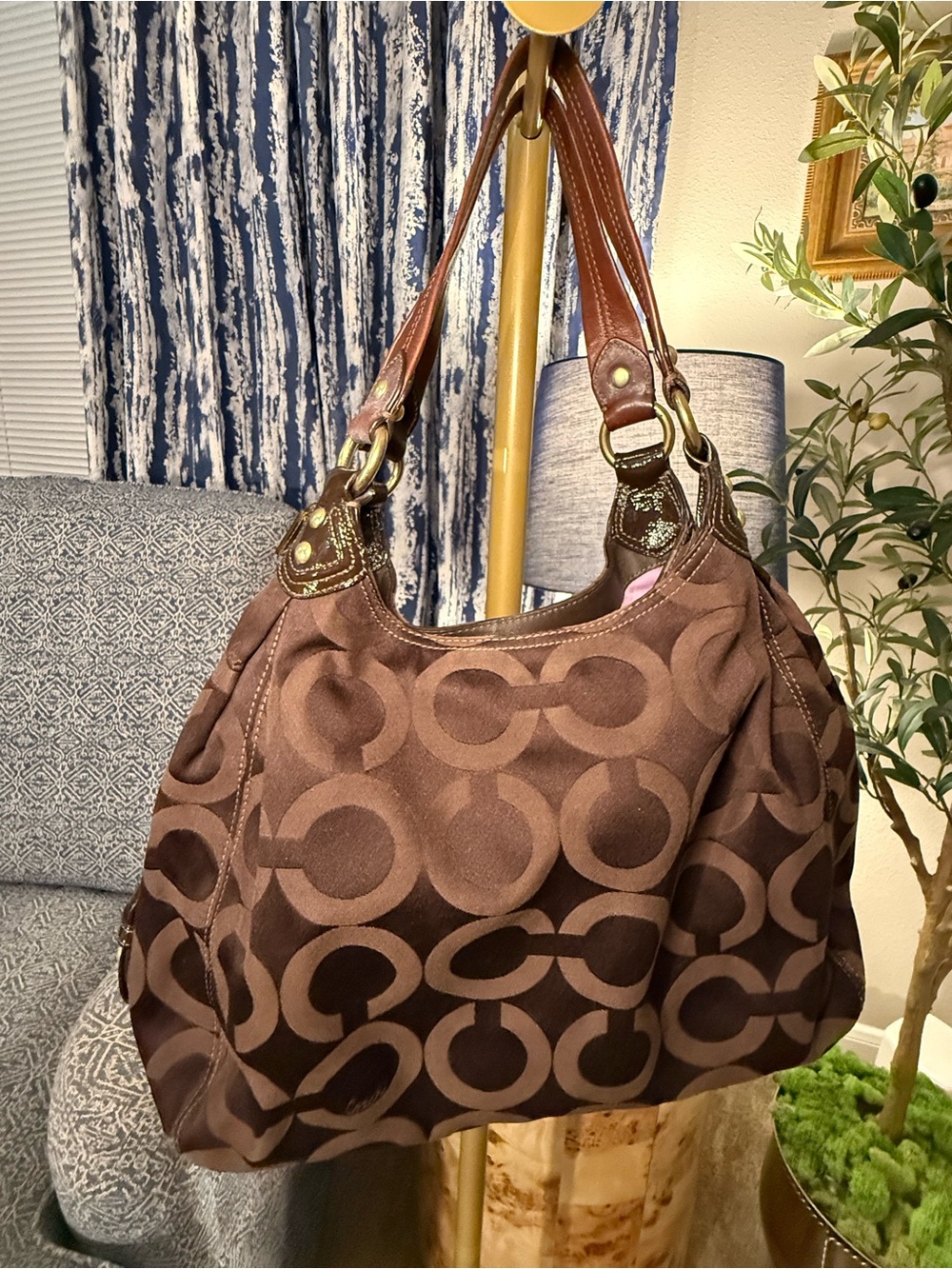 COACH Brown Madison Maggie Handbag - Picture 5 of 10